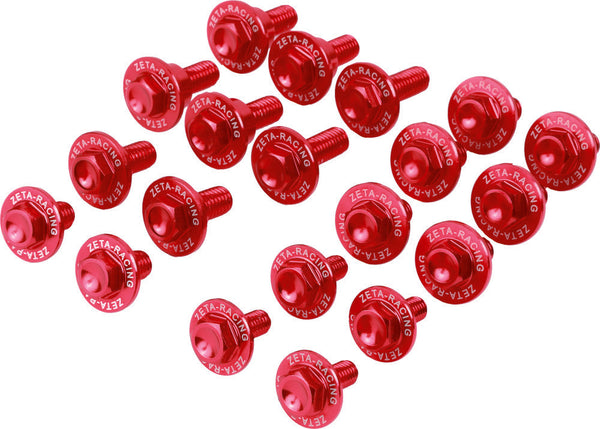 ZETA 五金件 ALUMINUM BOLT KIT RED