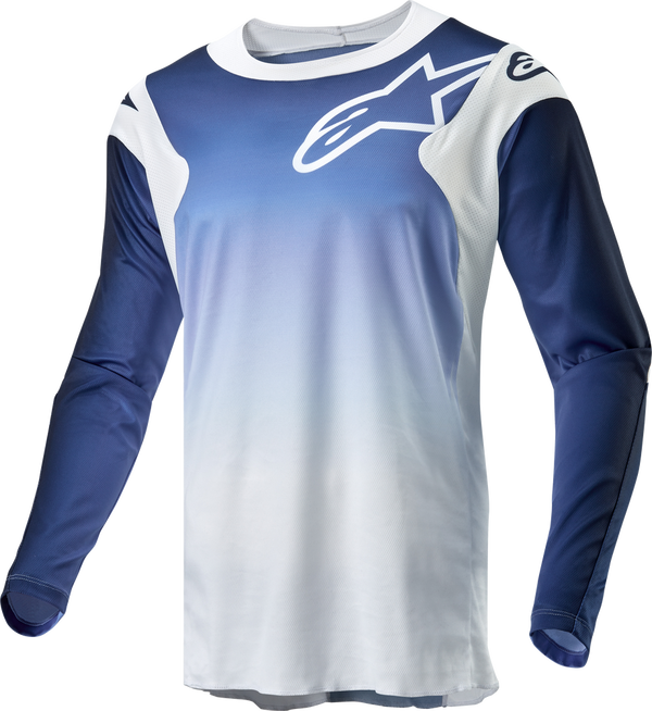 Alpinestars 骑行衣 Racer Hoen Jersey Men's White/Dark Navy/Light Blue