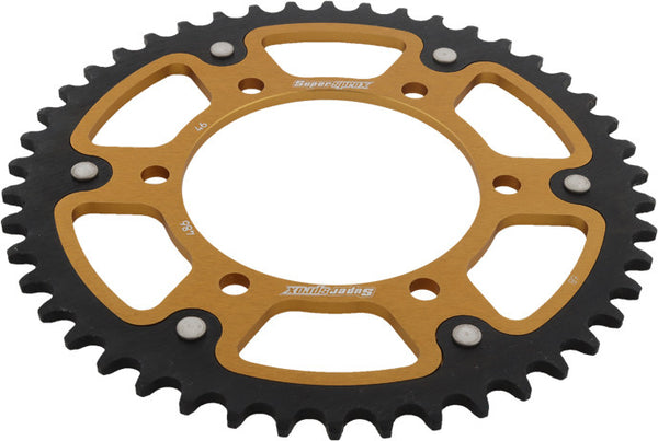 SUPERSPROX 链轮 REAR STEALTH SPROCKET ALU/STL 46T-520 GLD HON/KAW/YAM