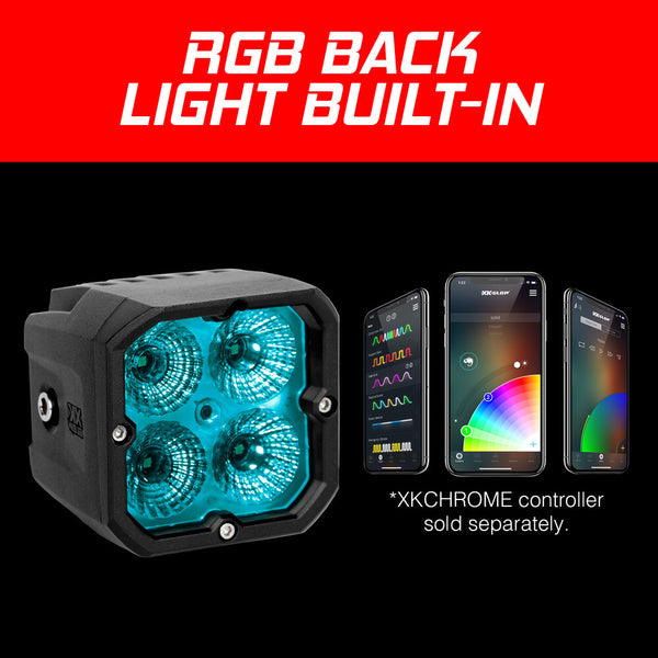 XK GLOW 照明 20W RGB POD Lights