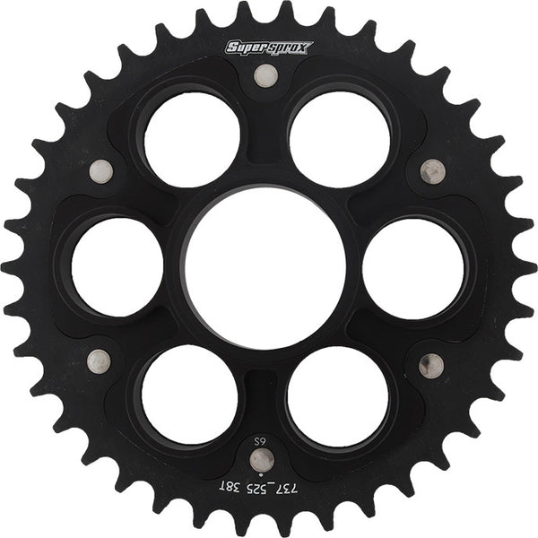 SUPERSPROX 链轮 REAR STEALTH SPROCKET ALU/STL 38T-525 黑 DUC