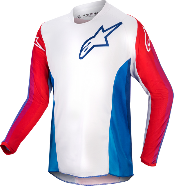 Alpinestars 青少年款 骑行衣 Youth Racer Pneuma Jersey Youth Blue/Mars Red/White