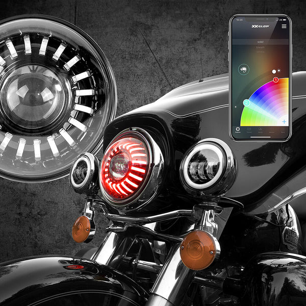 XK GLOW 照明 7" XKChrome RGB Headlight