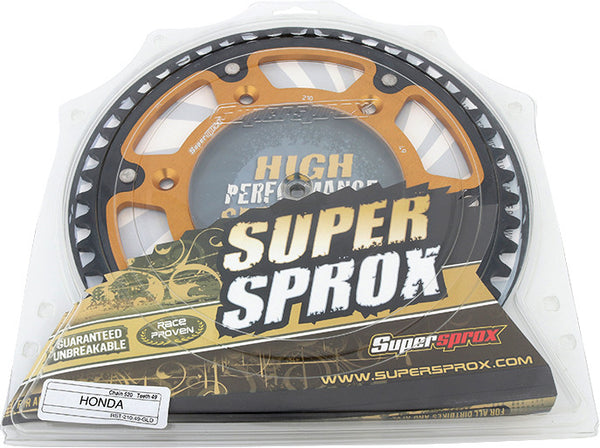 SUPERSPROX 链轮 REAR STEALTH SPROCKET ALU/STL 49T-520 GLD HON