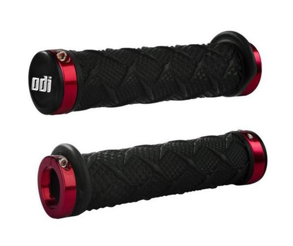 ODI 手把胶 J30XTB-R ATV Xtreme Lock-On Grips - 黑 - 红 Clamp