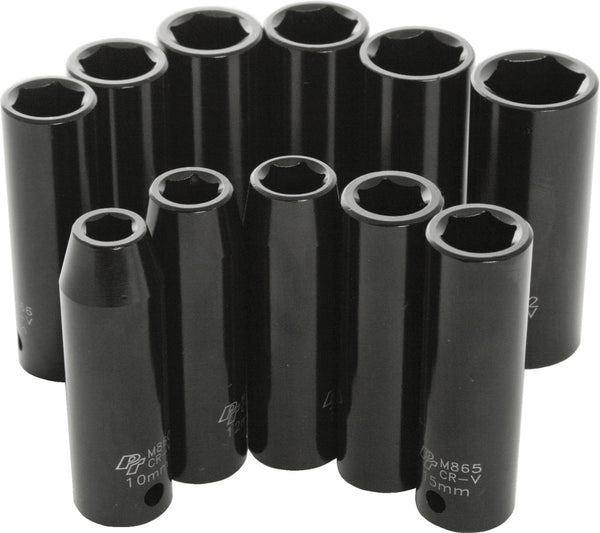 PERFORMANCE TOOL 工具 1/2" Metric Impact Socket Set