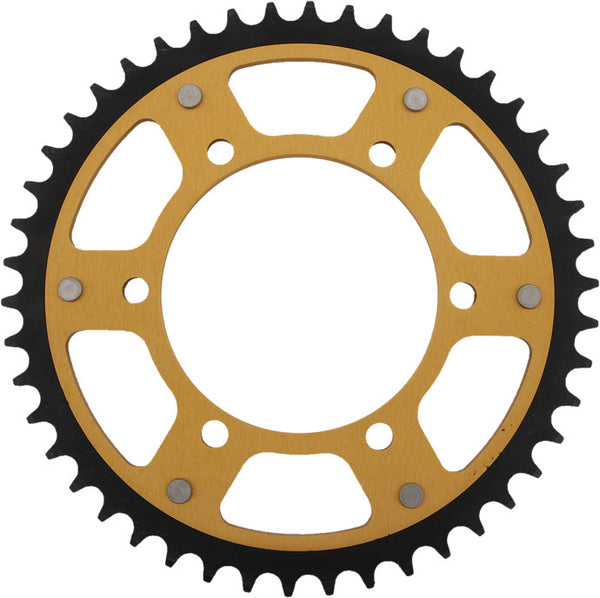 SUPERSPROX 链轮 REAR STEALTH SPROCKET ALU/STL 46T-520 GLD HON/KAW/YAM