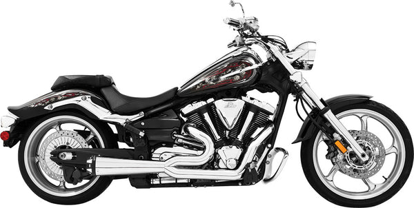 Freedom Yamaha Exhaust 2 Into 1 Black V-Star 1300