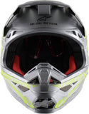 ALPINESTARS 头盔 Supertech M-8 Triple Helmet Silver/Black/Fluorescent Yellow M-8
