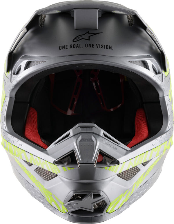 ALPINESTARS 头盔 Supertech M-8 Triple Helmet Silver/Black/Fluorescent Yellow M-8