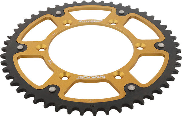 SUPERSPROX 链轮 REAR STEALTH SPROCKET ALU/STL 51T-520 GLD SUZ