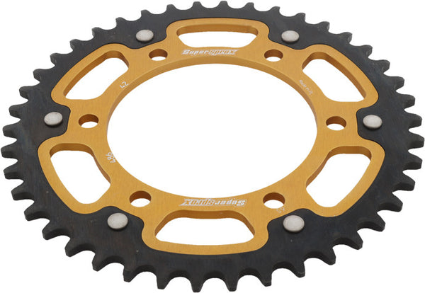 SUPERSPROX 链轮 REAR STEALTH SPROCKET ALU/STL 42T-520 GLD HON/KAW