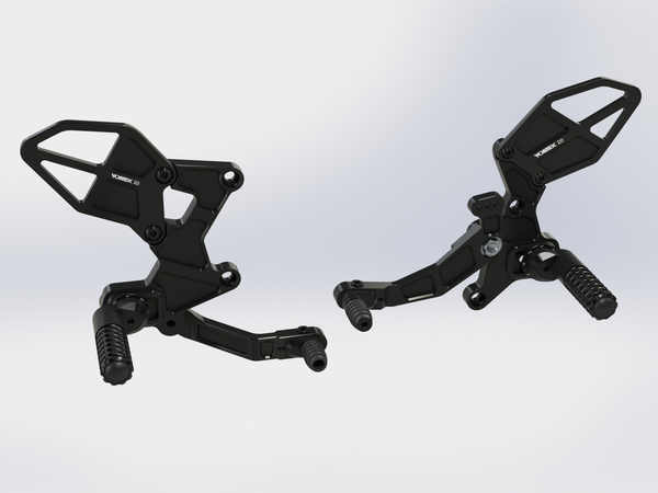 VORTEX 脚踏/换挡杆/脚刹 REAR SET COMPLETE 黑 KAW