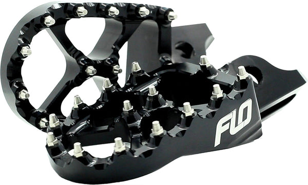 Flo Motorsports 脚踏 Kawasaki Pro Series Foot Pegs Black