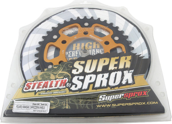 SUPERSPROX 链轮 REAR STEALTH SPROCKET ALU/STL 39T-520 GLD KAW/POL