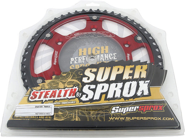 SUPERSPROX 链轮 REAR STEALTH SPROCKET ALU/STL 51T-520 红 BETA