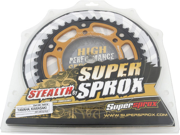 SUPERSPROX 链轮 REAR STEALTH SPROCKET ALU/STL 42T-520 GLD HON/KAW