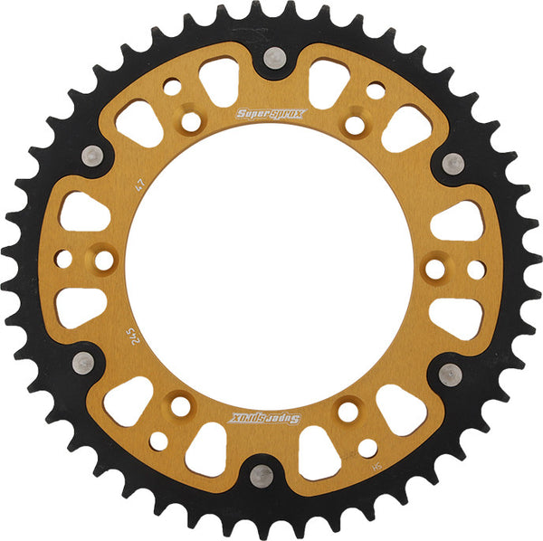 SUPERSPROX 链轮 REAR STEALTH SPROCKET ALU/STL 47T-520 GLD HON/YAM