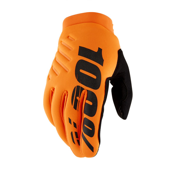 100% 手套 Brisker Gloves Fluorescent Orange/Black