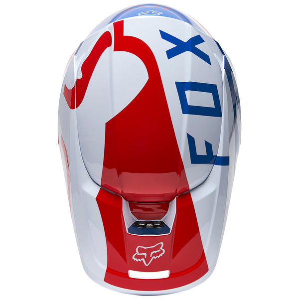 FOX 头盔 V1 Skew Helmet ECE [白/红/蓝]