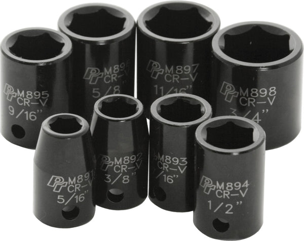 PERFORMANCE TOOL 工具 3/8" SAE Impact Socket Set