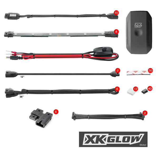 XK GLOW 照明 Chrome LED Accent Light Kit