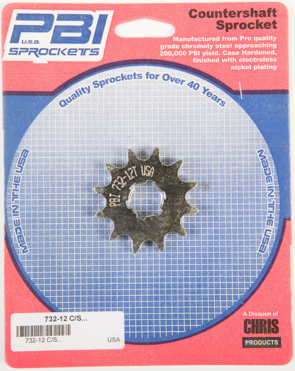 PBI 链轮 FRONT CS SPROCKET STEEL 12T-428 KAW/SUZ/YAM