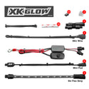 XK GLOW 照明 Single Color Motorcycle LED Accent Light Strip Kit