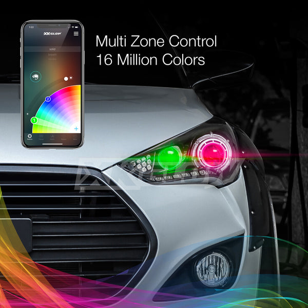 XK GLOW 照明 H4 LED RGB Bulb Kit