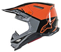 Alpinestars 头盔 Supertech M-8 Triple Helmet Gloss Orange/Grey/Black M-8