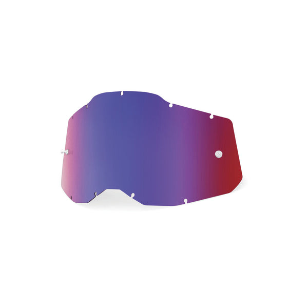 100% 镜片 RC2/AC2/ST2 Replacement Lenses and Accessories Red Mirror/Blue