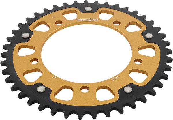 SUPERSPROX 链轮 REAR STEALTH SPROCKET ALU/STL 43T-520 GLD HAY/SUZ/TRI