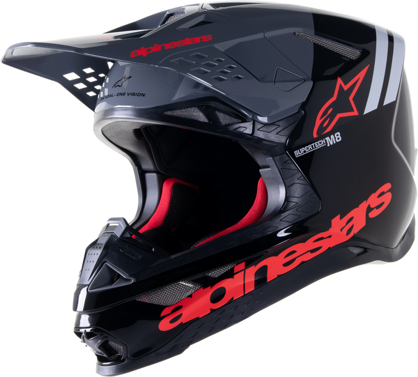 ALPINESTARS M8 头盔 Radium 2 Helmet Black/Neon Red