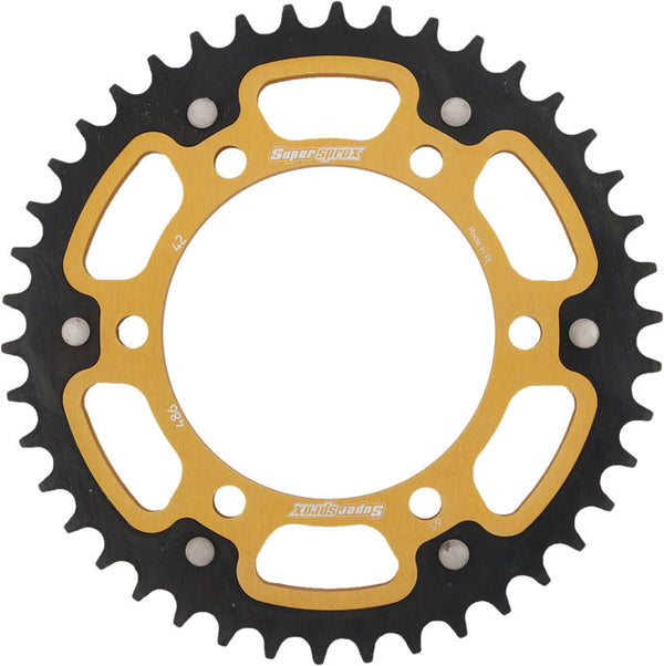 SUPERSPROX 链轮 REAR STEALTH SPROCKET ALU/STL 42T-520 GLD HON/KAW