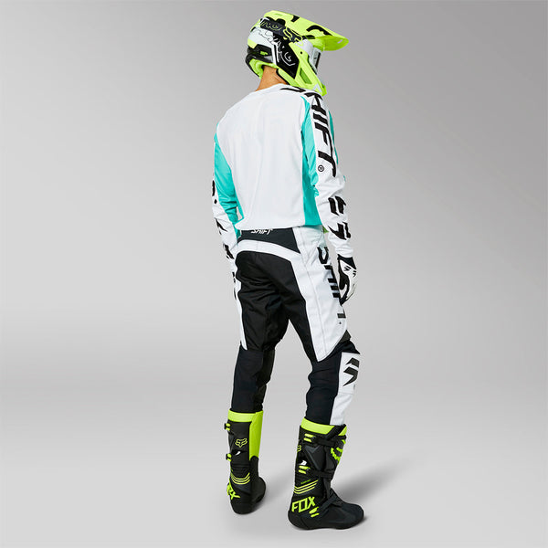 SHIFT 骑行服 WHITE LABEL FADE JERSEY [白/绿]