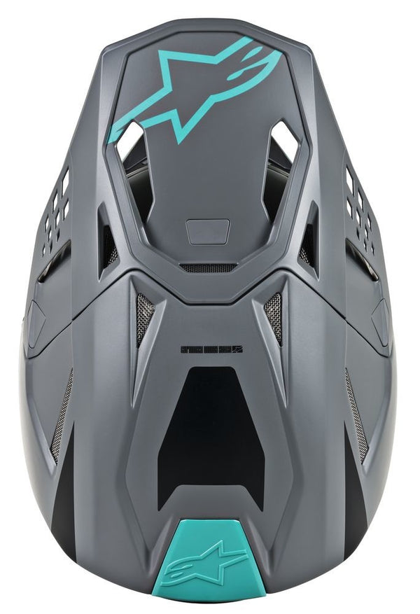 ALPINESTARS ALPINESTARS M8 头盔 Supertech M8 Radium Helmet Gloss Black/Grey/Teal M-8