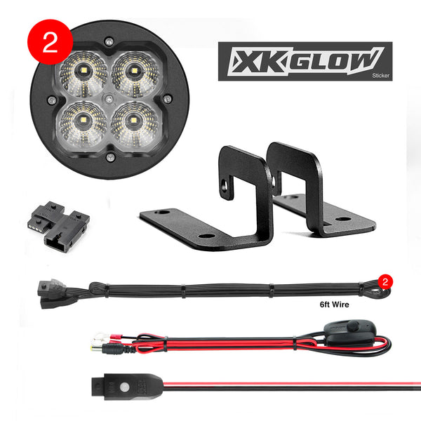 XK GLOW 照明 20W Round RGB POD Lights