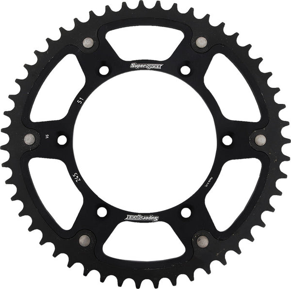 SUPERSPROX 链轮 REAR STEALTH SPROCKET ALU/STL 51T-520 黑 YAM