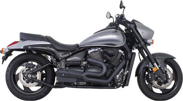 Freedom Suzuki Exhaust Outlaw 2 Into 1 Black SUZ