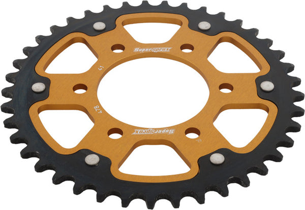 SUPERSPROX 链轮 REAR STEALTH SPROCKET ALU/STL 41T-530 GLD KAW/SUZ/YAM