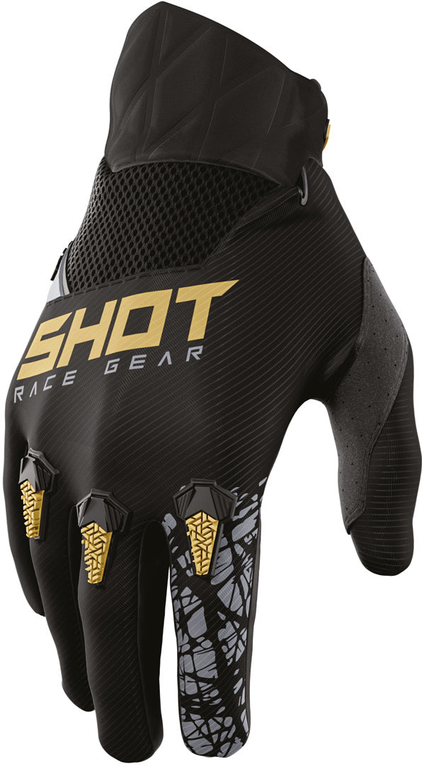 Shot Devo Storm Kids Motocross Gloves Black/Gold