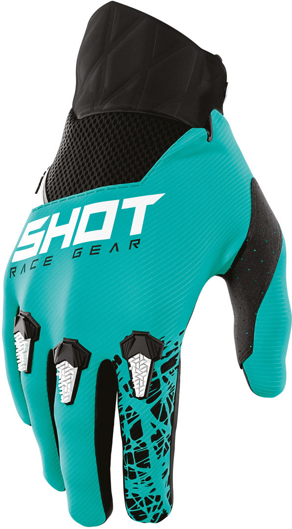 Shot Devo Storm Motocross Gloves Turquoise/Black