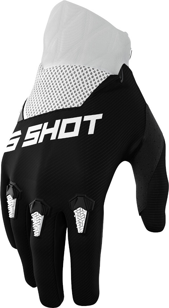 Shot Devo Motocross Gloves Black/White