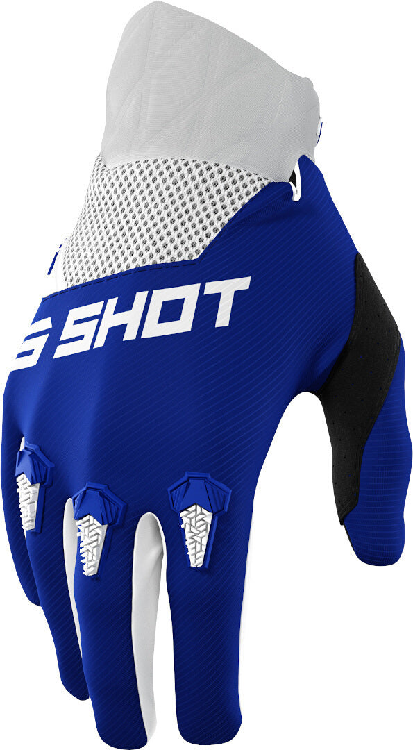 Shot Devo Motocross Gloves Blue/White