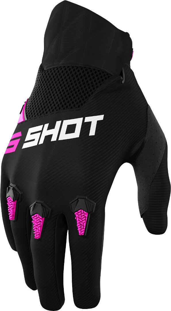 Shot Devo Kids Motocross Gloves Black/Pink