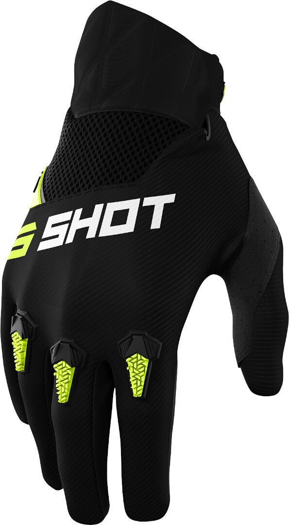 Shot Devo Motocross Gloves Black/Yellow