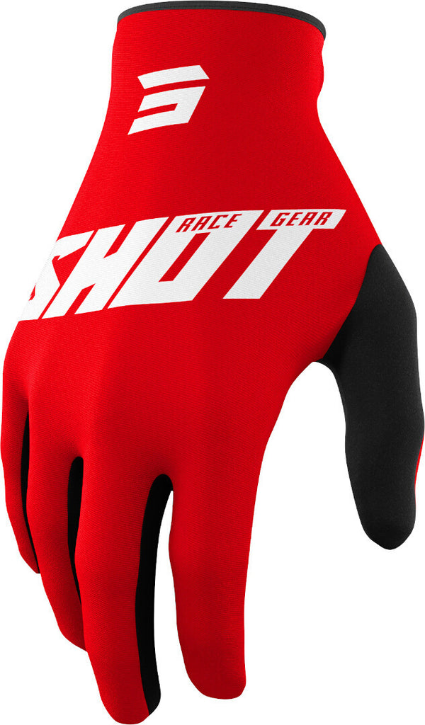 Shot Raw Burst Motocross Gloves Red/White