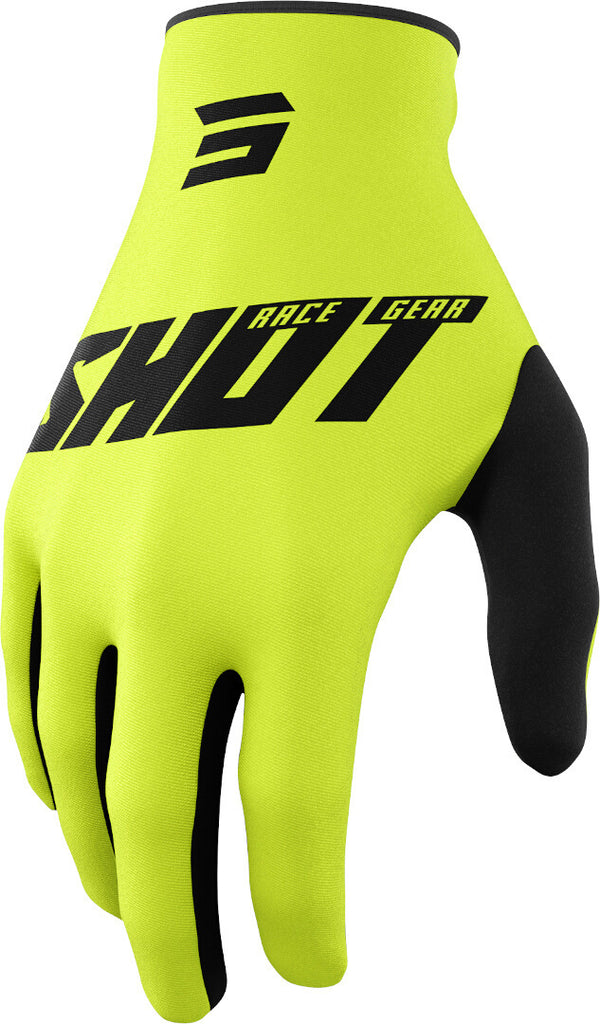 Shot Raw Burst Motocross Gloves Yellow/Black