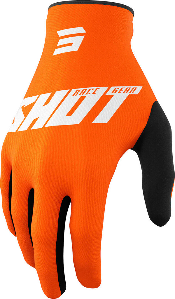 Shot Raw Burst Motocross Gloves Orange/White
