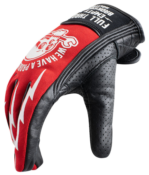 HolyFreedom Tools perforated Motorcycle Gloves Black/Red/White